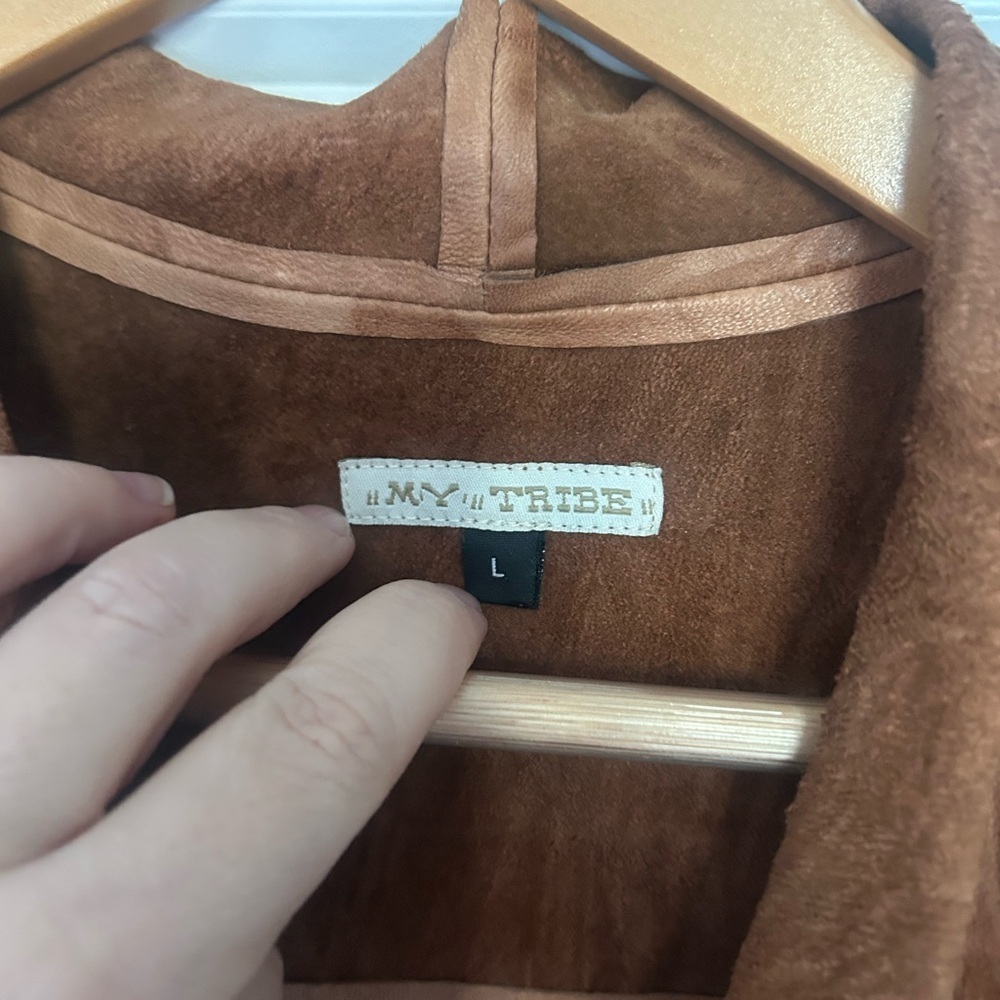 My Tribe Tan Suede Vest - Picture 3 of 8